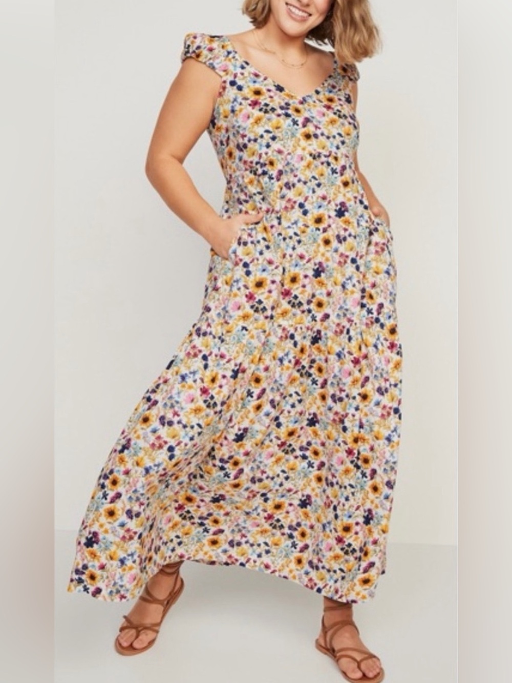 Old Navy Multi-Color Floral Maxi Dress